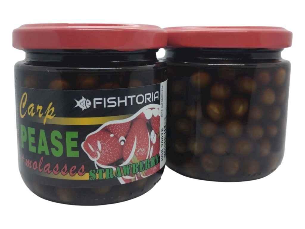 Горох для риболовлі в мелясі полуниця 200мл (скло) 70029 ТМ FISHTORIA FG