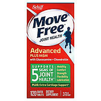 Schiff, Move Free, Advanced Plus MSM з глюкозаміном та хондроїтином, 120 таблеток в оболонці
