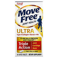 Schiff, Move Free, ультраэффективная добавка для здоровья суставов тройного действия, 30 таблеток, покрытых