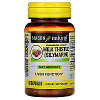 Mason Natural, расторопша (силимарин), стандартизированный экстракт , 60 капсул