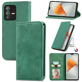 Чохол-книжка Skin Feel Leather Wallet для Vivo V23 5G / S12 5G Green