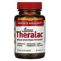 Master Supplements, Theralac, пробиотик широкого спектра действия, 30 капсул