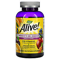 Nature's Way, Alive! мультивитамины для женщин от 50 лет, ягодный микс, 130 жевательных таблеток