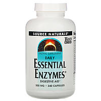 Source Naturals, Daily Essential Enzymes, добавка с незаменимыми ферментами для ежедневного использования,