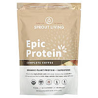 Sprout Living, Epic Protein, органический растительный протеин и суперфуды, оригинальный кофе, 494 г