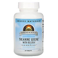 Source Naturals, Serene Science, Theanine Seren, теанин с комплексом Relora, 60 таблеток Киев
