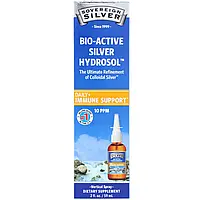 Sovereign Silver, Bio-Active Silver Hydrosol, поддержка иммунитета, вертикальный спрей, 10 част./млн, 59 мл