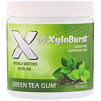Xyloburst, Жевательная резинка с ксилитом, зеленый чай, 100 штук, 5,29 унц. (150 г) (Discontinued Item)