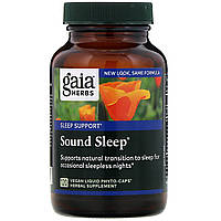 Gaia Herbs, Sound Sleep, средство для здорового сна, 120 веганских капсул Phyto-Cap с жидкостью
