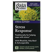 Gaia Herbs, Stress Response, 30 веганских жидких фито-капсул
