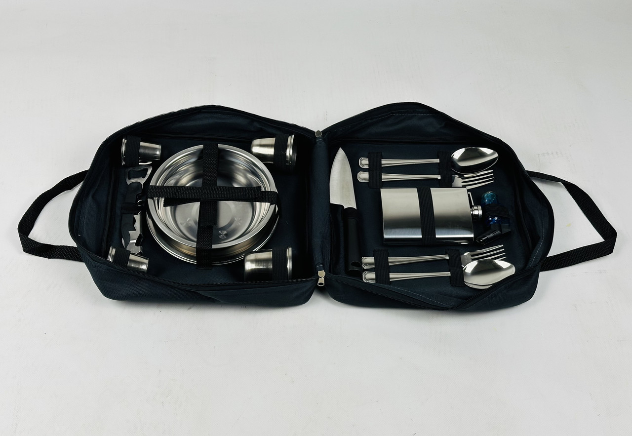 Набір посуду для пікніка на 2 персони, в сумці №3 (17 предмет), фото 1