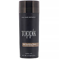 Toppik, Hair Building Fibers, волокна, оттенок коричневый, 27,5 г