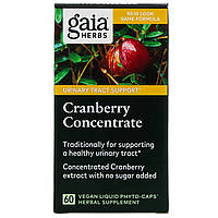 Gaia Herbs, Клюквенный концентрат, 60 веганских жидких фитокапсул