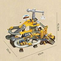 Интерактивный трек с автоматическим подъёмником и строительной техникой арт. 668-23 топ