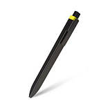 Ручка подарочная шариковая автоматическая Moleskine Go 10 мм / Желтый паттерн для мужчин женщин, фото 3