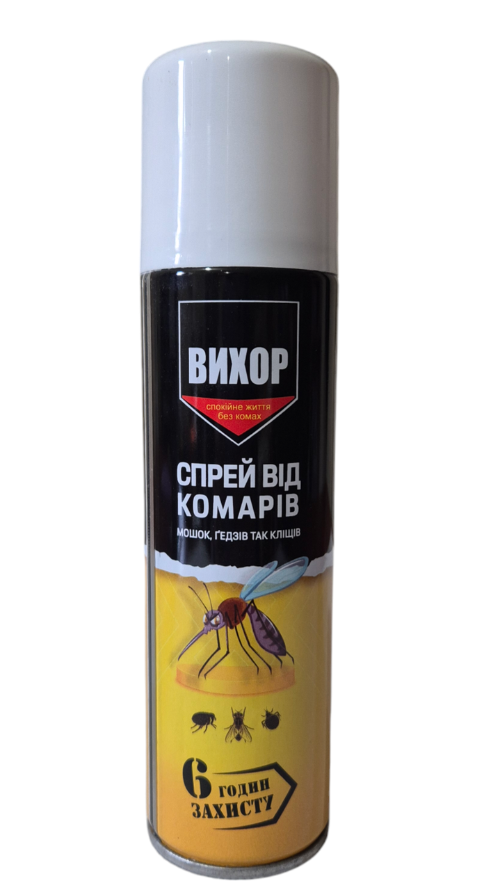 Аерозоль Вихор від комарів, кліщів, гедзів 150мл (ціни від кількості)