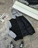 Куртка демісезонна весна/осінь Infinity чорна сірий меланж RD295 высокое качество