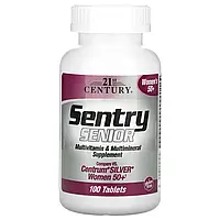 21st Century, Sentry Senior, пищевая добавка с комплексом витаминов и минералов для женщин старше 50 лет,
