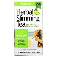 21st Century, травяной чай для похудения, лимон и лайм, без кофеина, 24 чайных пакетика, 48 г (1,7 унции)