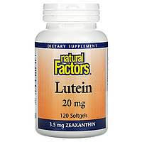 Natural Factors, лютеин, 20 мг, 120 капсул