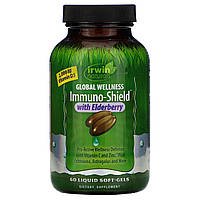Irwin Naturals, Global Wellness Immuno-Shield с бузиной, 60 мягких гелевых капсул с жидкостью