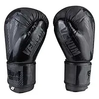 Перчатки боксерские Venum 12 унций на липучке Черный