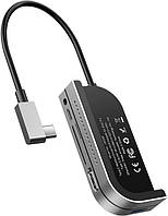 Док-станція USB3.1 Type-C --> HDMI/USB 3.0x3/TF/SD/TRRS 3.5mm/PD 60W Темно-сіра Baseus (CAHUB-WJ0G)