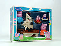 Игровой набор Фигурки Star toys "Свинка Пеппа и семья" с яхтой 552-9
