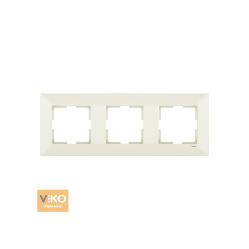 Рамка 3-а горизонтальна MERIDIAN (крем) (арт. 90979013-WH), фото 1