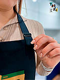 Фартух котоновий з чорної саржі без друку, фото 4
