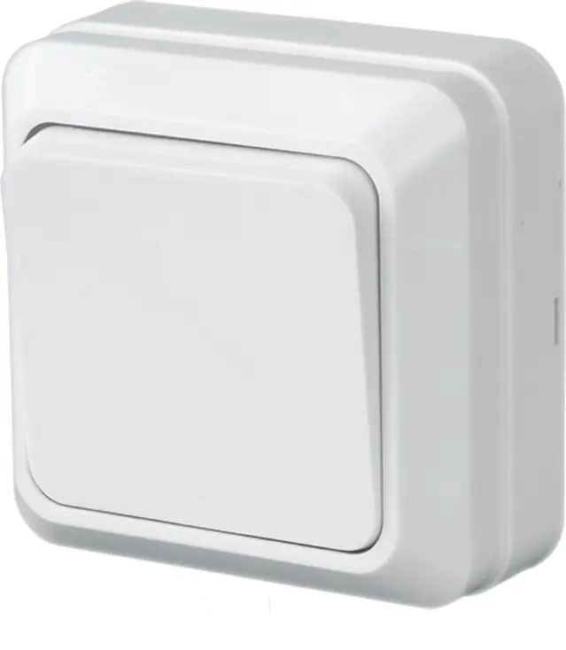LIDER Вимикач 1-кл. наружний білий LVO10-875(775) (12шт) (арт. LVO10-875(775)), фото 1