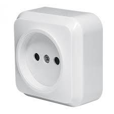 LIDER Розетка без з.к. наружн. білий LRO16-885(785) (12шт.) (арт. LRO16-885(785)), фото 1