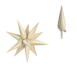 Фольгована кулька промень для 3D зірки їжака 26 дюймів колір слонова кістка