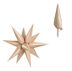 Фольгована кулька промень для 3D зіркки їжака 26 дюймів колір лате