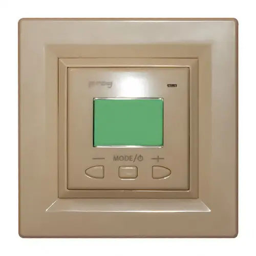 Терморегулятор для теплої підлоги програмований VEGA 070 Слонова кістка, фото 1