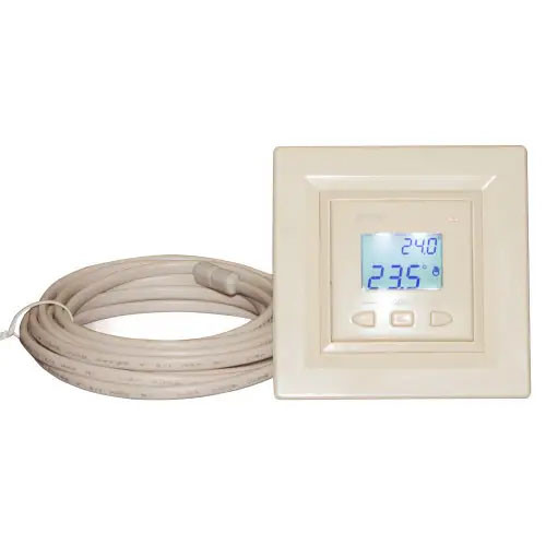 Терморегулятор для теплої підлоги програмований VEGA 090 Слонова кістка, фото 1