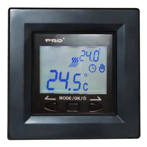 Терморегулятор для теплої підлоги програмований VEGA 090 Чорний, фото 1