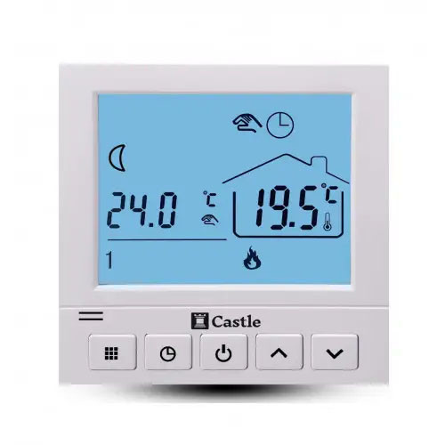 Терморегулятор програмований Castle AC819H БІЛИЙ, фото 1