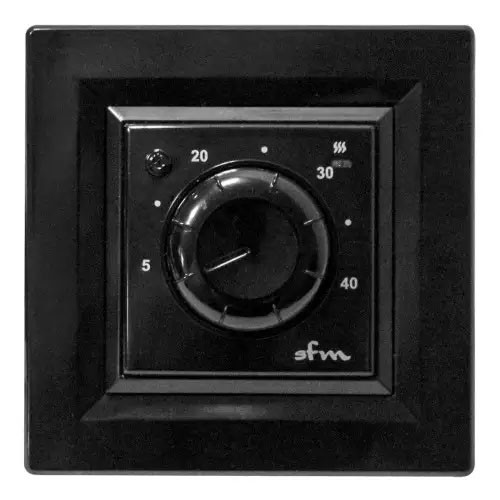 Терморегулятор для теплої підлоги механічний VEGA 030 Чорний, фото 1