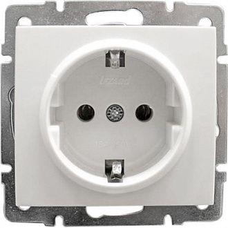 RAIN Розетка с/з біла (703-0288-122В), фото 1