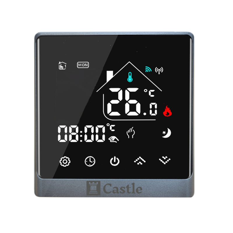 Терморегулятор для теплої підлоги Саstle AC8400H ЧОРНИЙ, фото 1