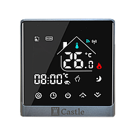 Терморегулятор для теплої підлоги Саstle AC8400H ЧОРНИЙ