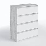 Простора комод для речей на 4 ящики в вітальню, комод для білизни з ламінованого ДСП в спальню, фото 3