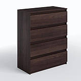 Простора комод для речей на 4 ящики в вітальню, комод для білизни з ламінованого ДСП в спальню, фото 5