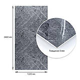 Декоративна ПВХ плита сірий натуральний мармур 1,22х2,44мх3мм SW-00001406, фото 4