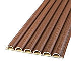 Рейка декоративна WPC кругла стінова 3000х152х15мм Каштан SW-00001872