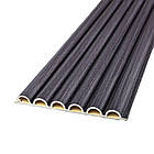 Рейка декоративна WPC кругла стінова 3000х152х15мм Графіт SW-00001873