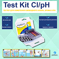 Таблеточный тестер для измерения хлора и пш воды в бассейне AquaDoctor Test Kit Cl/pH