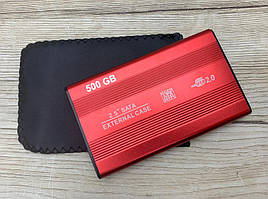 Зовнішній HDD 2.5" Usb 2.0 500GB TRY TB-S254U2 металевий корпус червоний