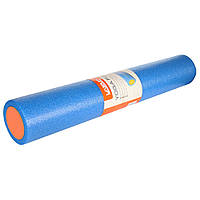 Ролик для йоги "YOGA FOAM ROLLER" LiveUp LS3764 синий/желтый, 90x15 см, Land of Toys